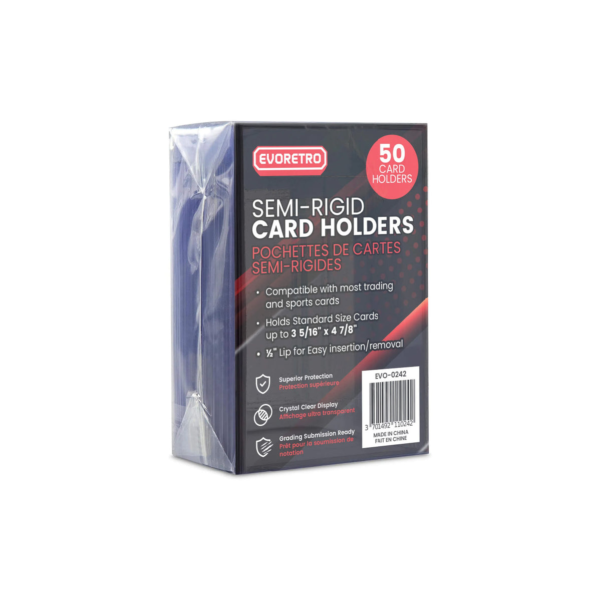 EVORETRO - Protège-cartes Toploads semi-rigides