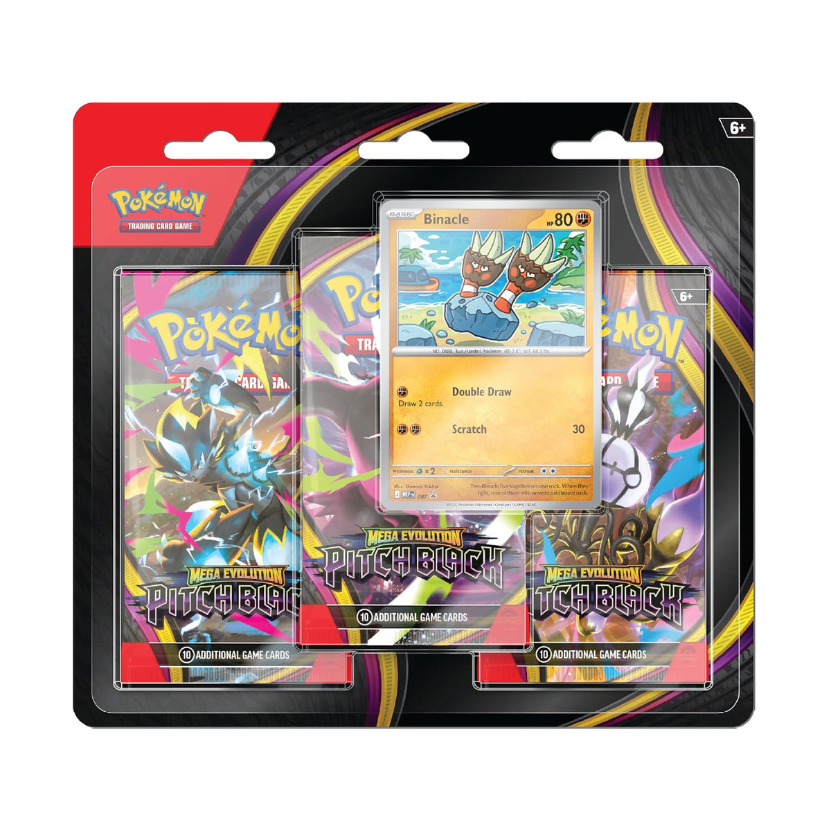 Pokémon - Mega Evolution Pitch Black - Three-Booster blister (Binnacle)