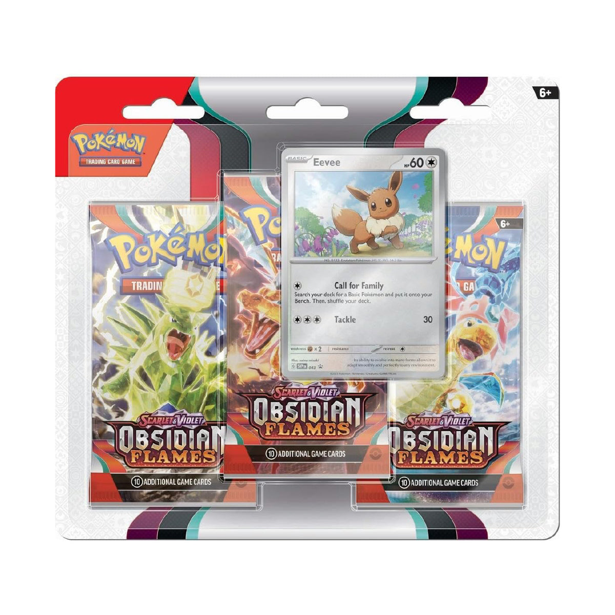 Pokémon - Scarlet & Violet Obsidian Flames - Three-Booster blister (Eevee)