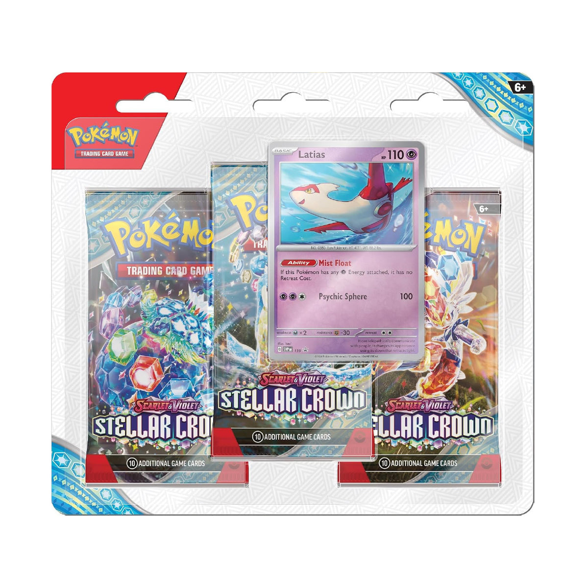 Pokémon - Scarlet & Violet Stellar Crown - Three-Booster blister (Latias)