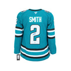 AJ Sports - Will Smith San Jose Sharks Fanatics Premium Jersey Autographié